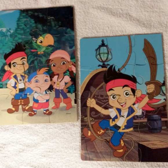 Disney Jr Puzzle Box Set of 7 Puzzles Sophia Jake & the Pirates Minnie Complete - Picture 1 of 7